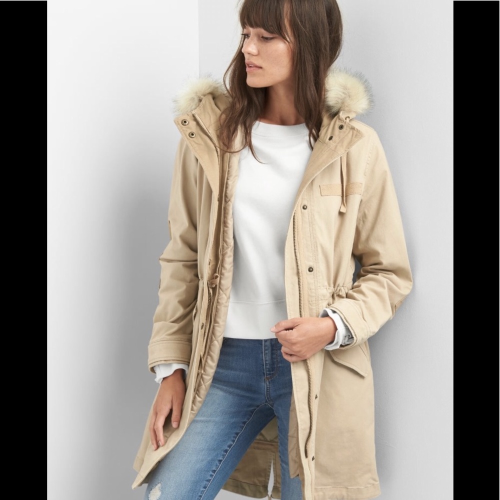 Gap Women’s Quilted Parka Coat Jacket